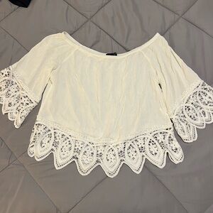 White off the shoulder top